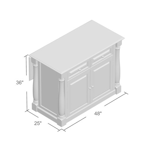 August Grove® Larchwood Wood Kitchen Island & Reviews Wayfair